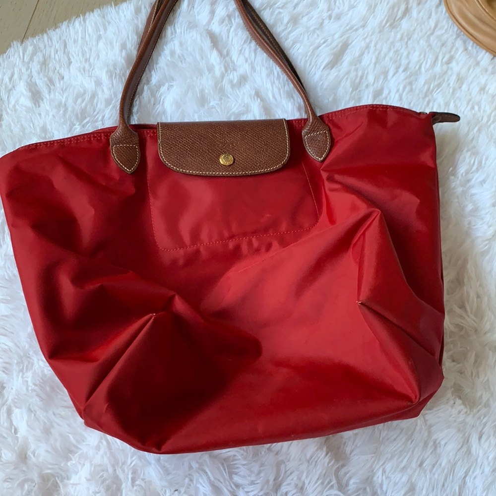red long champ bag large size